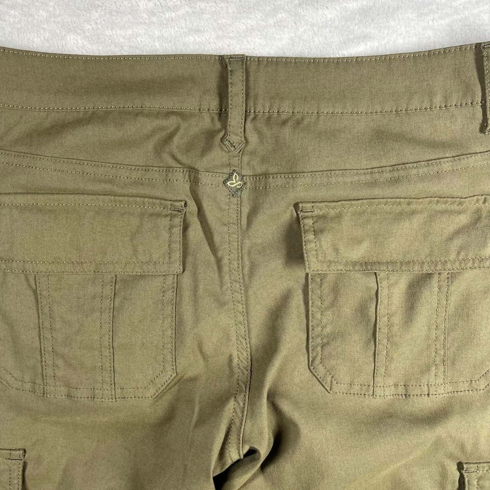 Prana Women Olive Green Cargo Pants Slim Fit Outdoor Hiking Size 6 - Picture 8 of 8